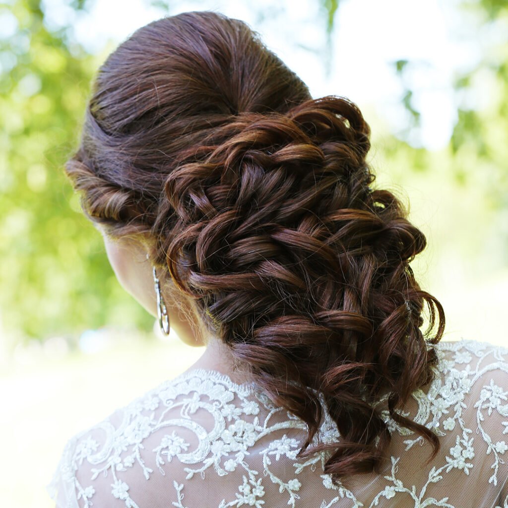 Wedding. Beautiful bride on the street