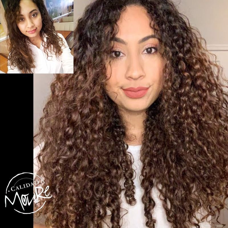 Extensiones de pelo rizadas Mallorca antes y despues 2